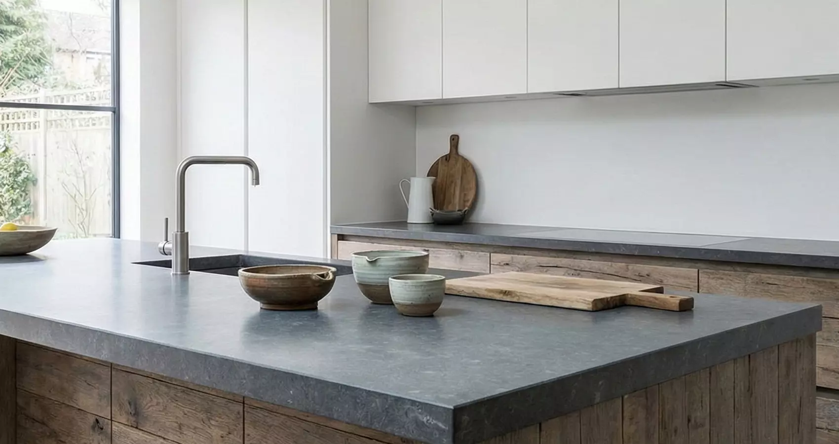 Banner rustic and modern kitchen